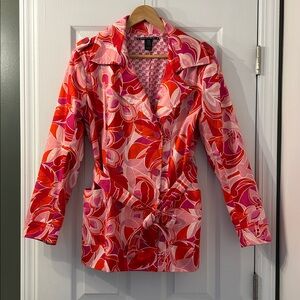 PIERRE CARDIN Vintage Paneled Belted Double-Breasted Jacket